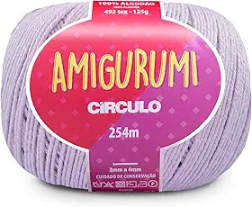 Fio Círculo Amigurumi 100% Algodão - 254m - 125g - Lilás Candy 6006