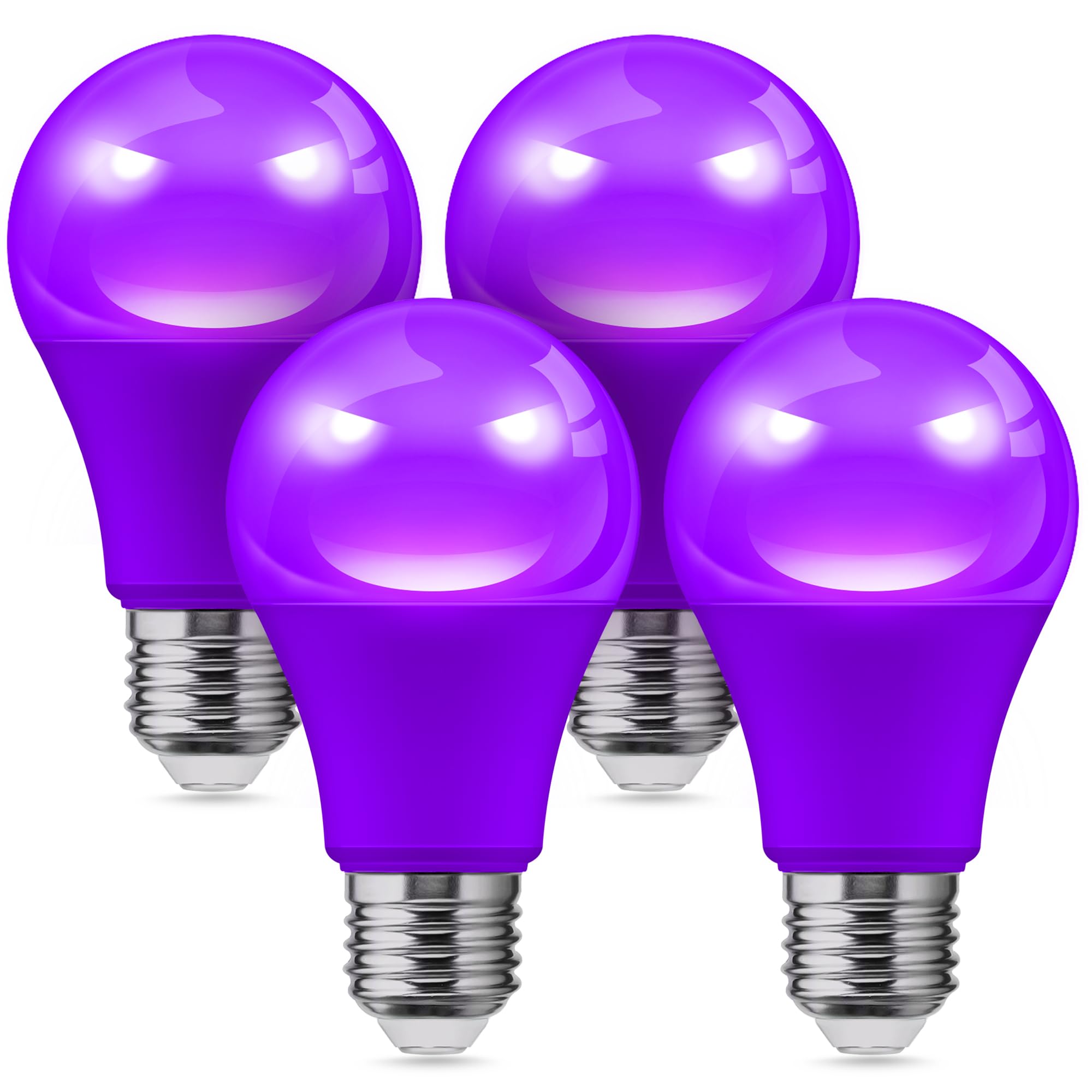 L LOHAS LED Halloween Purple Light Bulbs Outdoor, A19 E26 Base