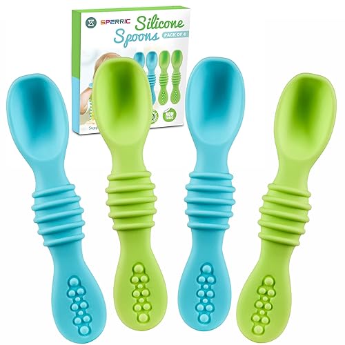 Vista 20 de Cuchara de silicona para bebé, destete LED para bebés, cucharas de bebé de primera etapa, juego de cucharas de alimentación para bebés, apto