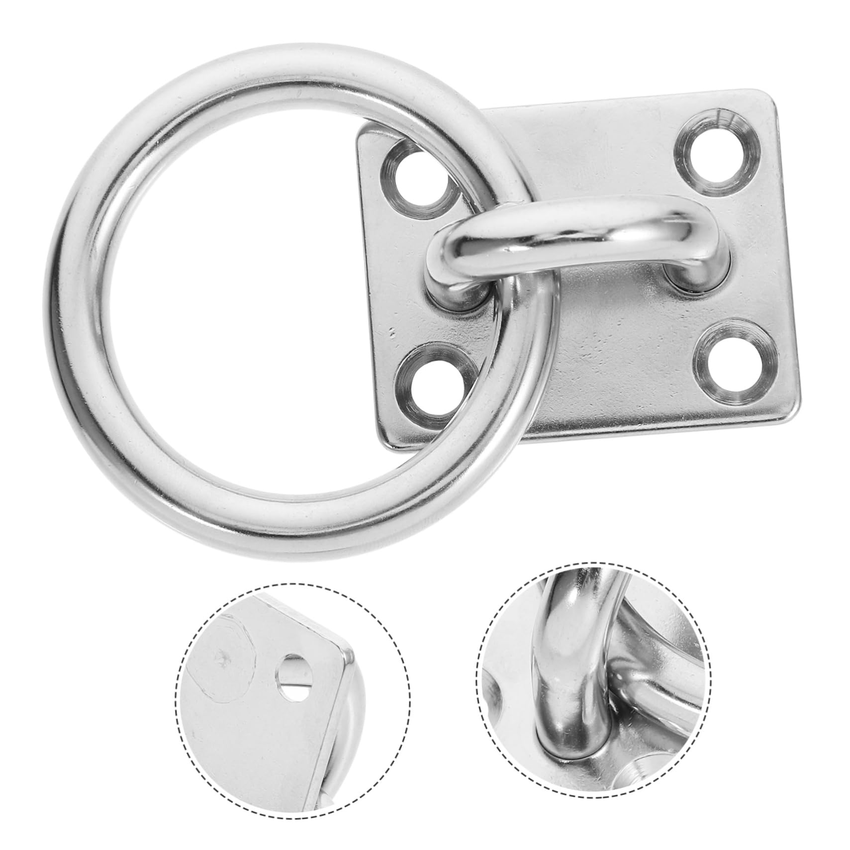CIYODO Ceiling Hooks Heavy Duty Stainless Steel Eye Plate Plate Hook Sturdy Pad Eye Plate Ceiling Hanger