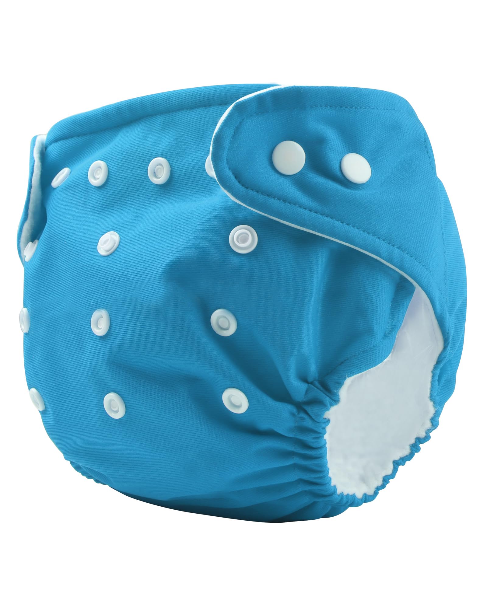 Alya Pocket Button Style Solid Reusable Cloth Diaper All in One Adjustable Washable Diapers Nappies With Inserts for Toddlers/New Borns(SMALL;3-12 KGS)(BLUE, PACK OF 1)-image-25