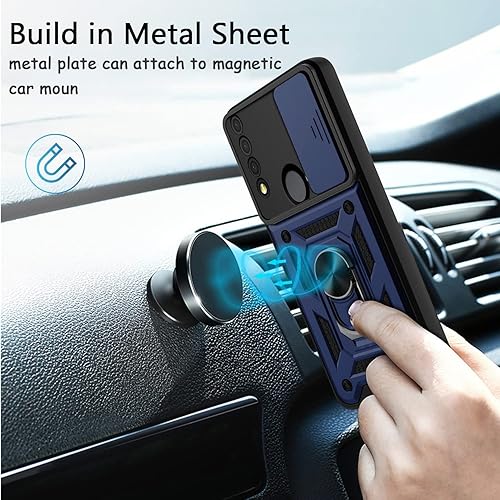 Miniatura 4 de JCUEGRNY Funda compatible con TCL 30 XE 5G, TCL 20R 5G, 2 unidades protector de pantalla HD. Cubierta protectora de cámara deslizante integrada,