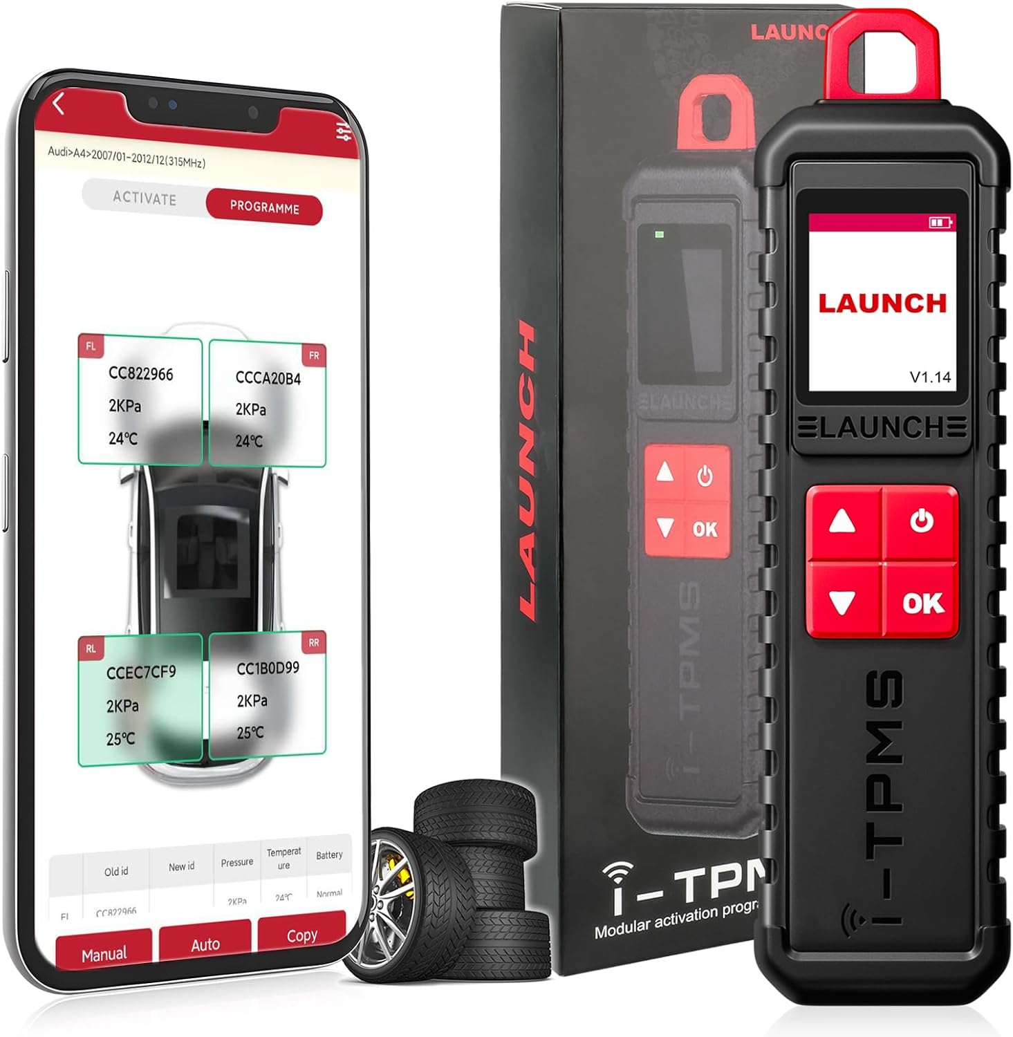 LAUNCH X431 i-TPMS(Upgrade of TS Gun) TPMS Tire Pressure Detector, Activate/Relearn,TPMS Diagnostic Tool Work with CRP919E/X431 V/X431 PRO3S+/X431 PRO Elite/X431 PRO TT/X431 PAD V