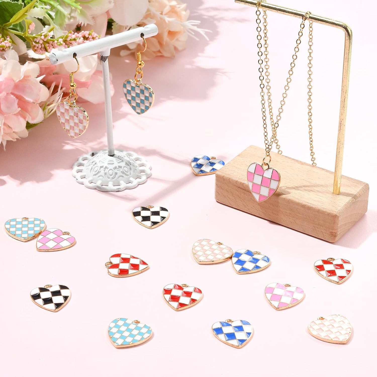 Assorted 16-80Pcs Cute Alloy Enamel Charms for Jewelry Making Colorful Pendants Charms for DIY Bracelets Necklaces Earrings Crafts