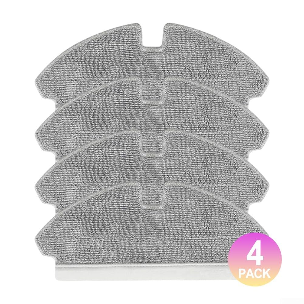 Vacuum Microfiber Mop Cloths For Mova M1 And For Trouver M1 Robot Vacuum Cleaner, Mop Pad Replacement Accessories Sweeping Machine Accessories Rag Cleaning Pad(4 PACK)