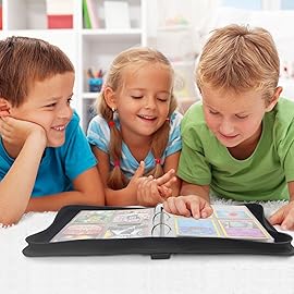 400 Pockets TONESPAC Card Binder Carrying Holder Compatible with Trading Cards Binder, Coupon Organizer Baseball Card Sleeves, Sports Cards (Black)