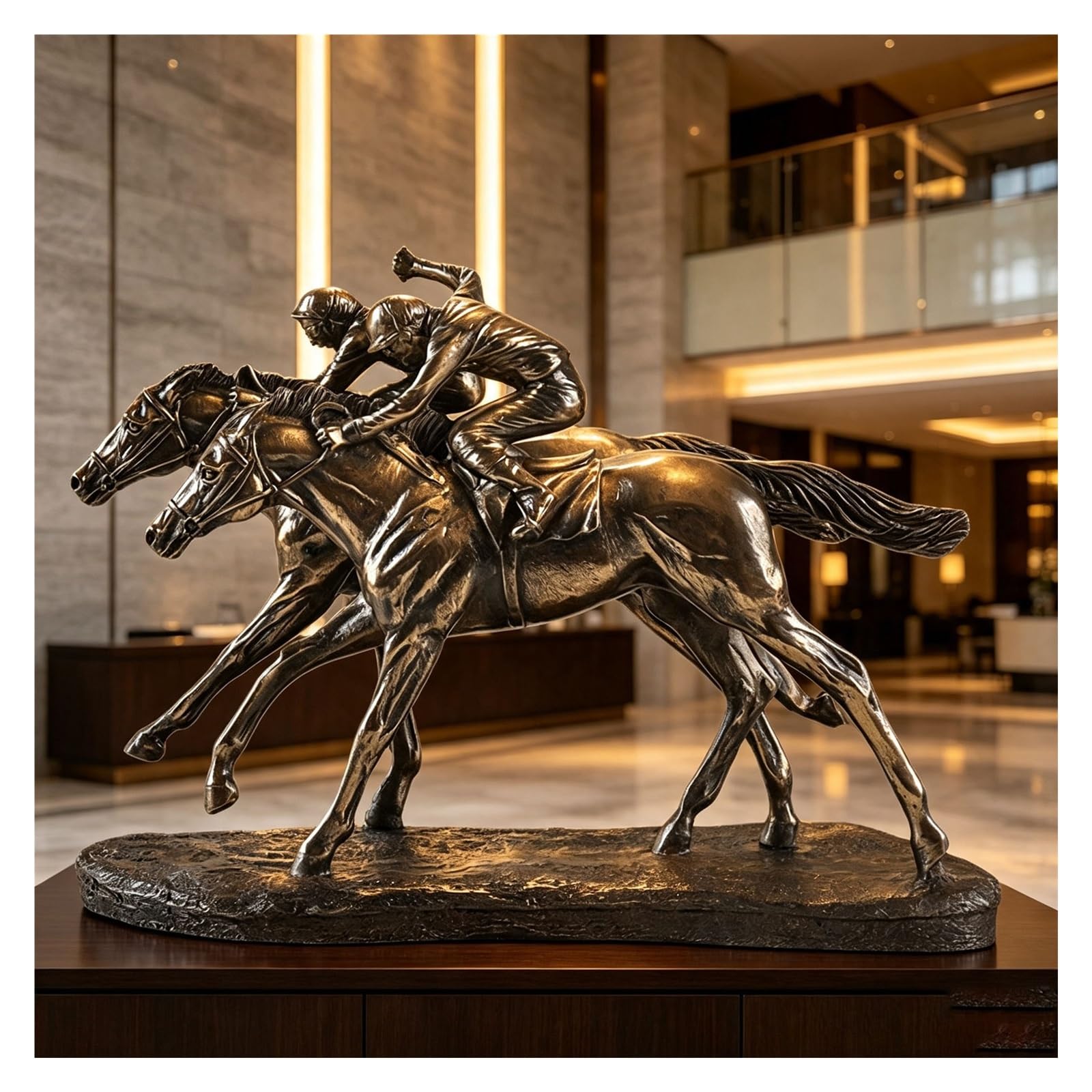 Estatua De Animales Vintage Resina Oro para Salón, Escritorio