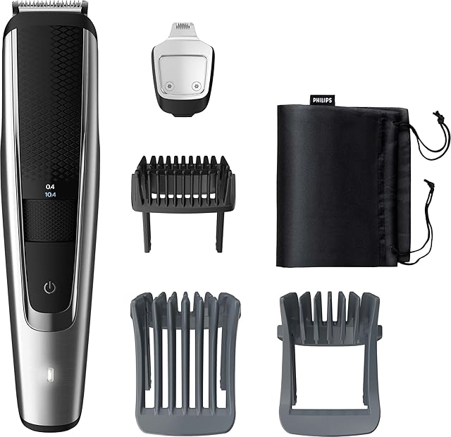 Philips BT5522/15 Beardtrimmer series 5000 Precyzyjne ustawienia 0,2 mm Samoostrzące się metalowe ostrza 120 min działania po 1 godz. ładowania System Lift & Trim PRO