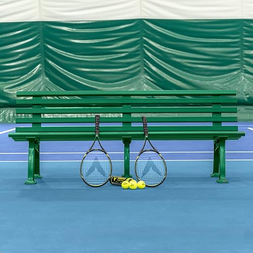 Vermont Banco de cancha de tenis - 3 y 4 plazas Estándar o sin respaldo (estándar, verde, 4 plazas)