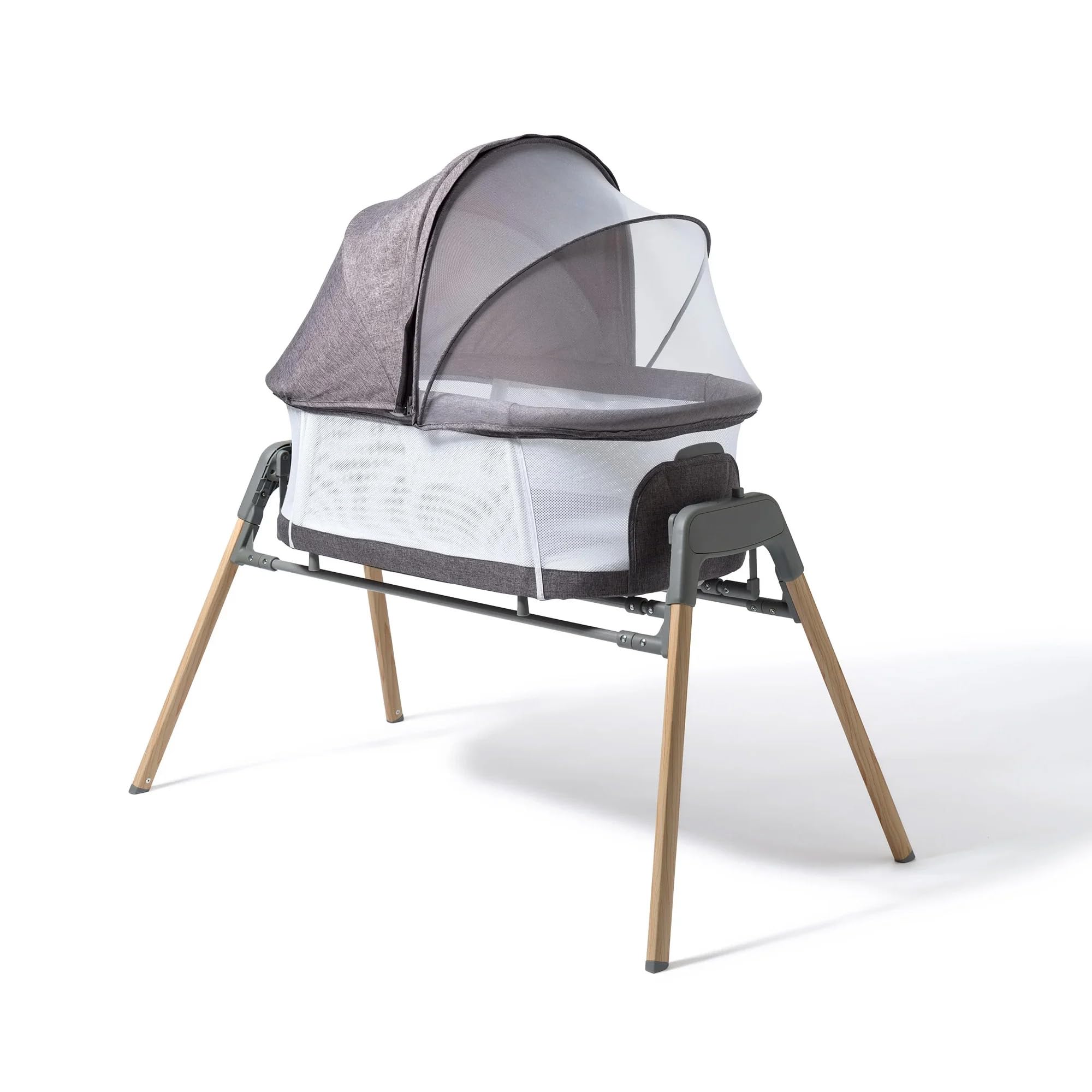 William Kent 1733 Berceau Balancelle Weswing | 3 en 1 Berceau & Transat Bébé & Bassinet | Sac de Rangement, Capote et moustiquaire Inclus | Matelas déhoussable | Gris