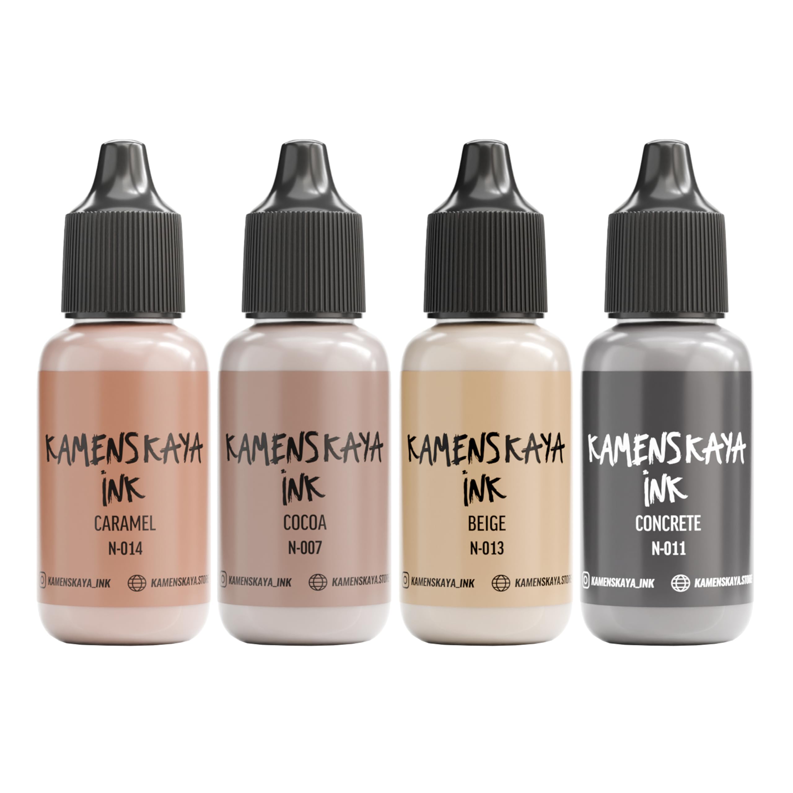Kamenskaya Tintas de alcohol para artistas: juego de tintas de alcohol #25, 4 uds. 0.5 fl oz (15 ml) cada una
