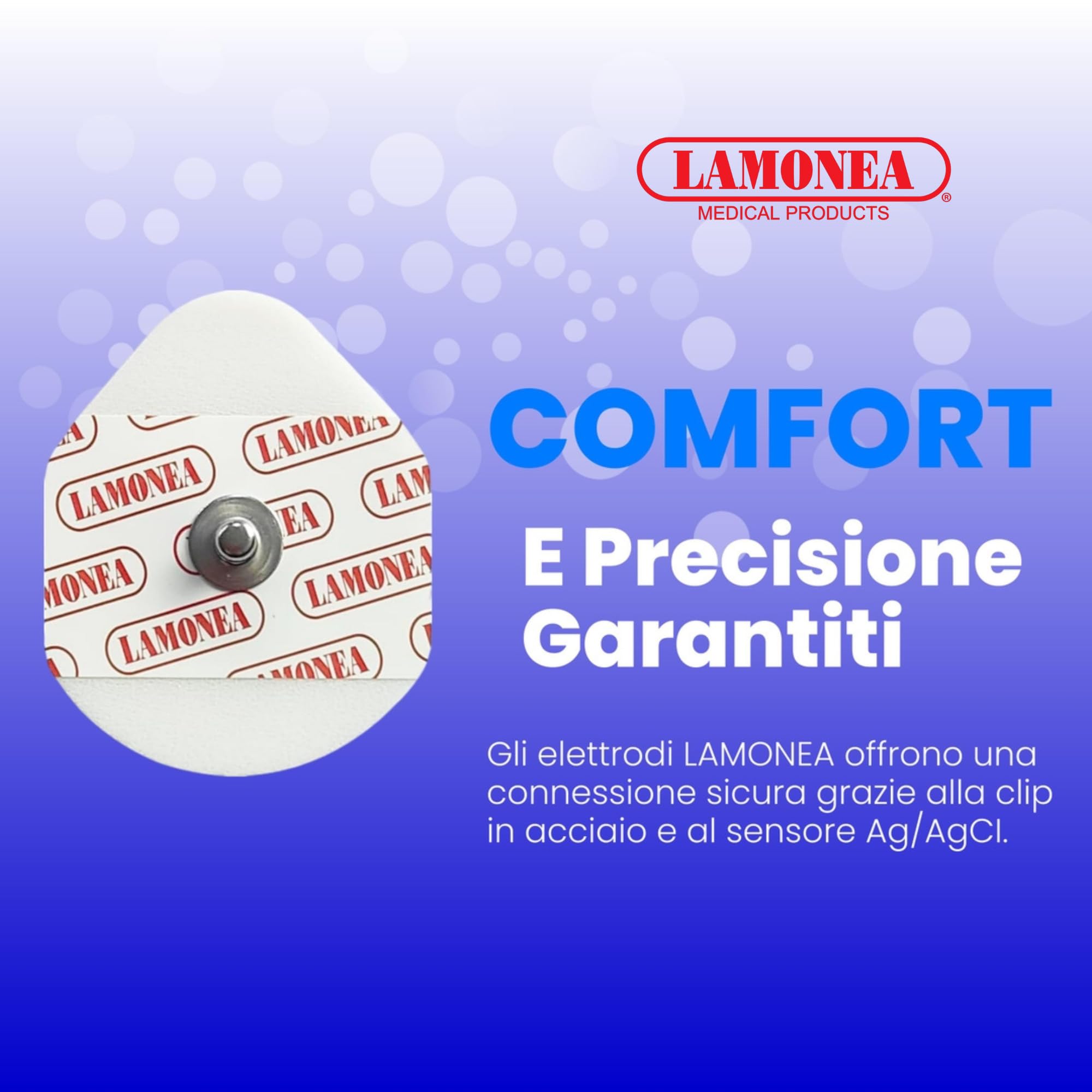 SF100-1250 Elettrodi ECG Monouso, Certificato CE - 36x40mm per Elettrostimolatore- Elettrodo Ovale a Bottone, Connessione Clip in Acciaio, Adesivo Idrogel Solido - Sensore in Ag/AgCI - SF100