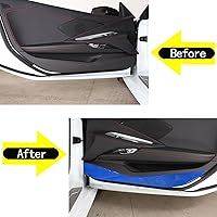 Vista 2 de Cubierta de protección contra patadas para puerta, protector de panel compatible con Corvette C8 Z06 2020-2025, decoración de fibra de carbono