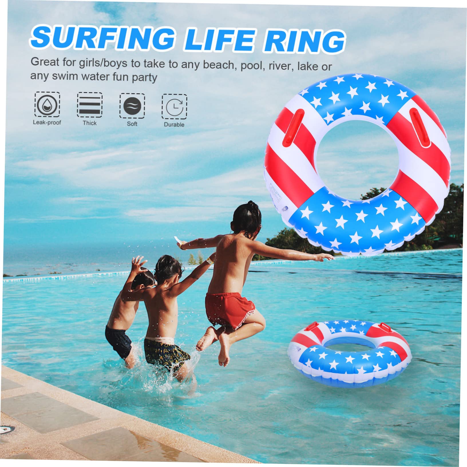 TOYANDONA Anillo De Natación con Inflables para Piscinas Infantiles Flotador para Piscina Infantil Asiento De Natación Inflable Decoraciones para El Día De La Independencia