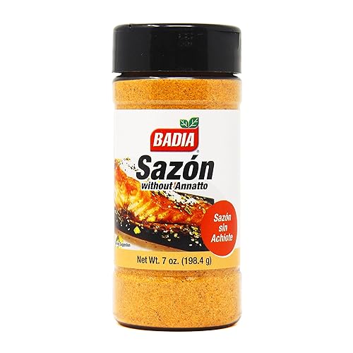 Badia Sazon sin Annatto (Achiote), 7 oz - Mezcla de condimentos sabrosos para sabores inspirados en latín