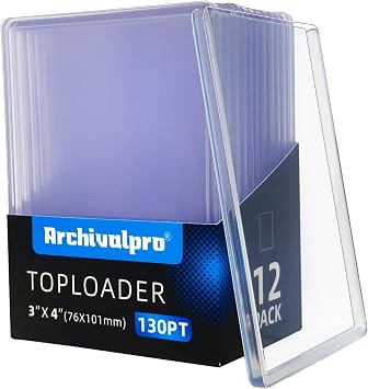 130PT Toploader Card Sleeves 12 pcs 3"x4" Ultro Clear Cards Holder Top Loaders for Cards for Trading Cards12PK,130PT
