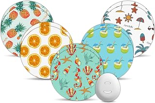 Dexcom G7 & Stelo Adhesive Patches, 10-Pack Dexcom G7 Stelo Overpatches, Bump-Proof with Hard Cap, Waterproof, Breathable, Medical Adhesive, 10-Day CGM Protection (Summer)
