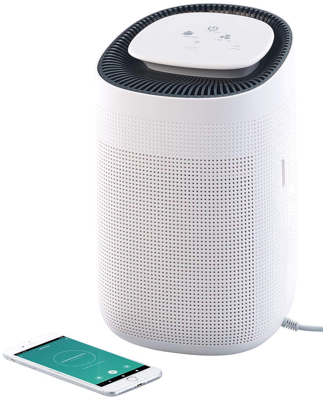 Sichler Haushaltsgeräte Luftentfeuchter: 2in1-Luftreiniger & Entfeuchter, App, für Alexa & Google Assistant (Luftentfeuchter mit App, Alexa, Lüfter)