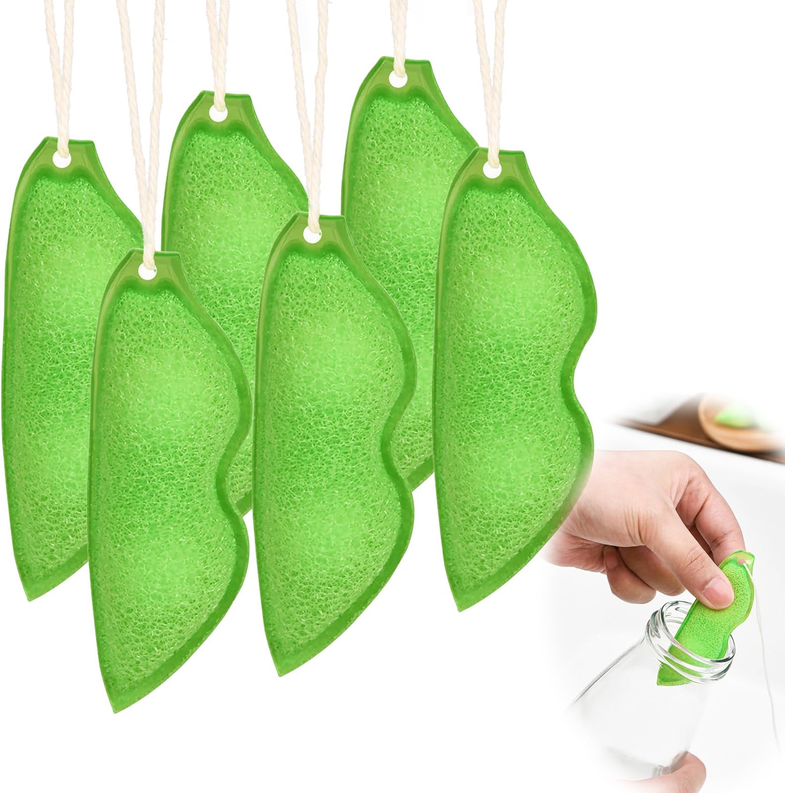 BeansShaped Bottle Cleaning Sponge (Set of 2) Health