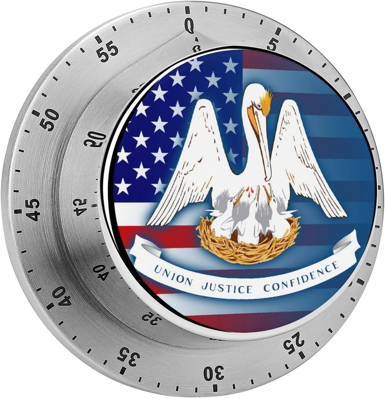 USA Louisiana State Flag Kitchen Timer Reusable Cooking Timer Boiled Egg Timer Alarm Clock Funny Gifts