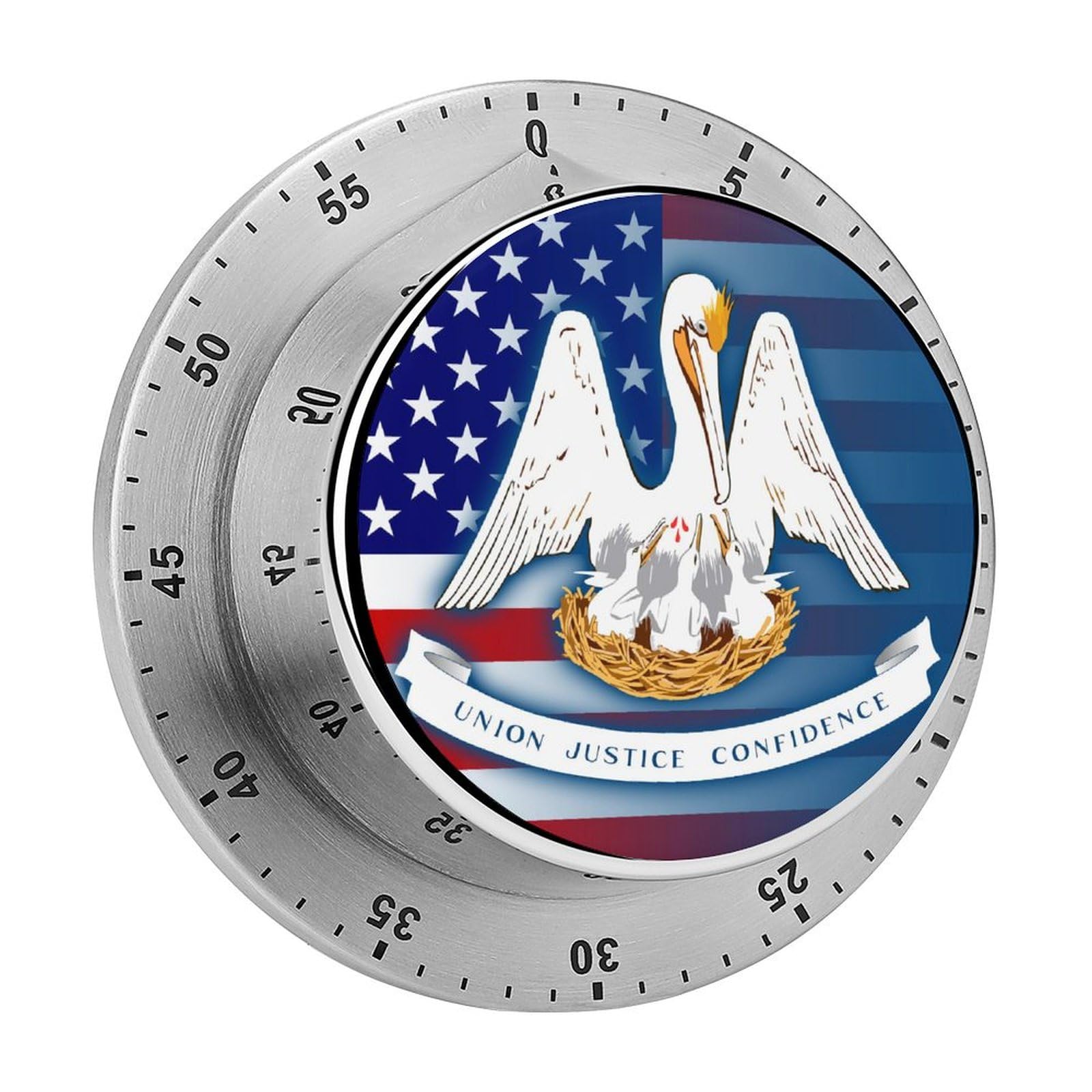 USA Louisiana State Flag Kitchen Timer Reusable Cooking Timer Boiled Egg Timer Alarm Clock Funny Gifts