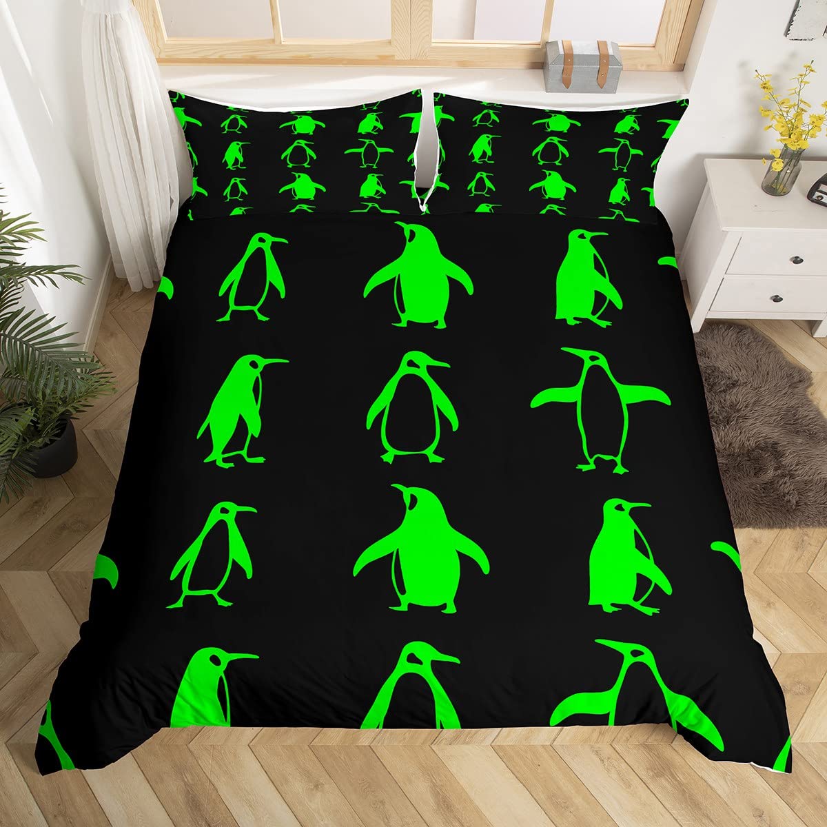 Parure de lit pingouins mignons pour créer une chambre enfant cocooning