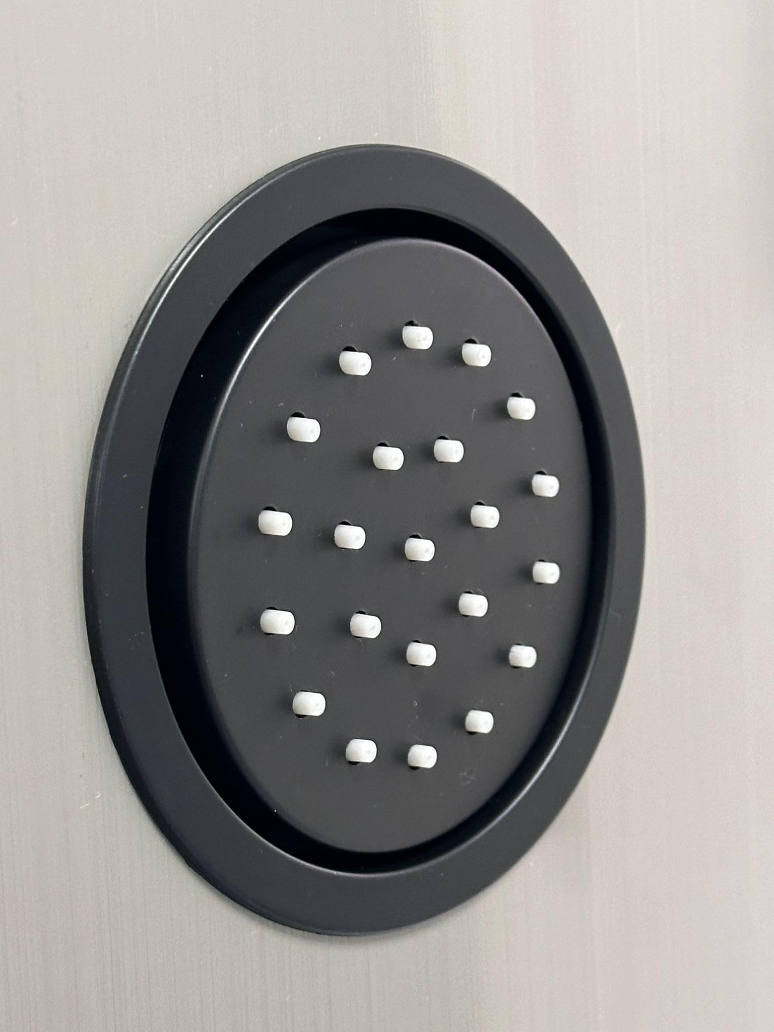 Système de Douche Luxe en Acier Inoxydable - Panneau Incurvé Quatre Fonctions (Pluie, Massage, Douchette) - 150x20x7 cm (Nickel)