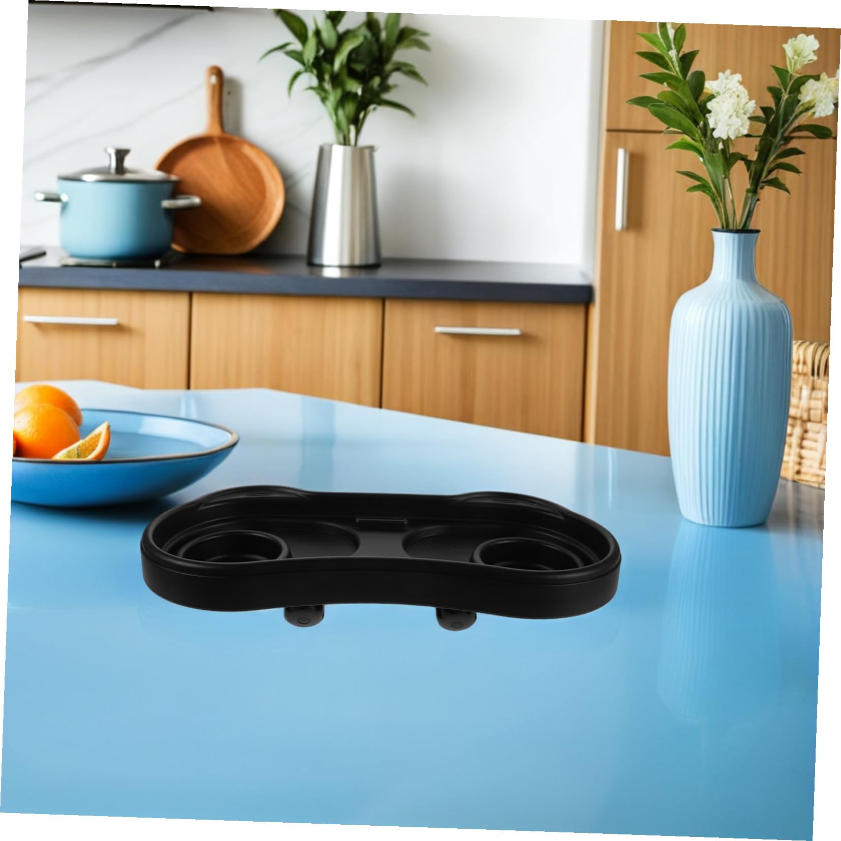DECHOUS Vassoio per Snack da Passeggino con Portabicchieri Vassoio Rimovibile Ampio in Plastica Facile da Pulire Accessorio Stabile per in Viaggio e Attività all'Aperto