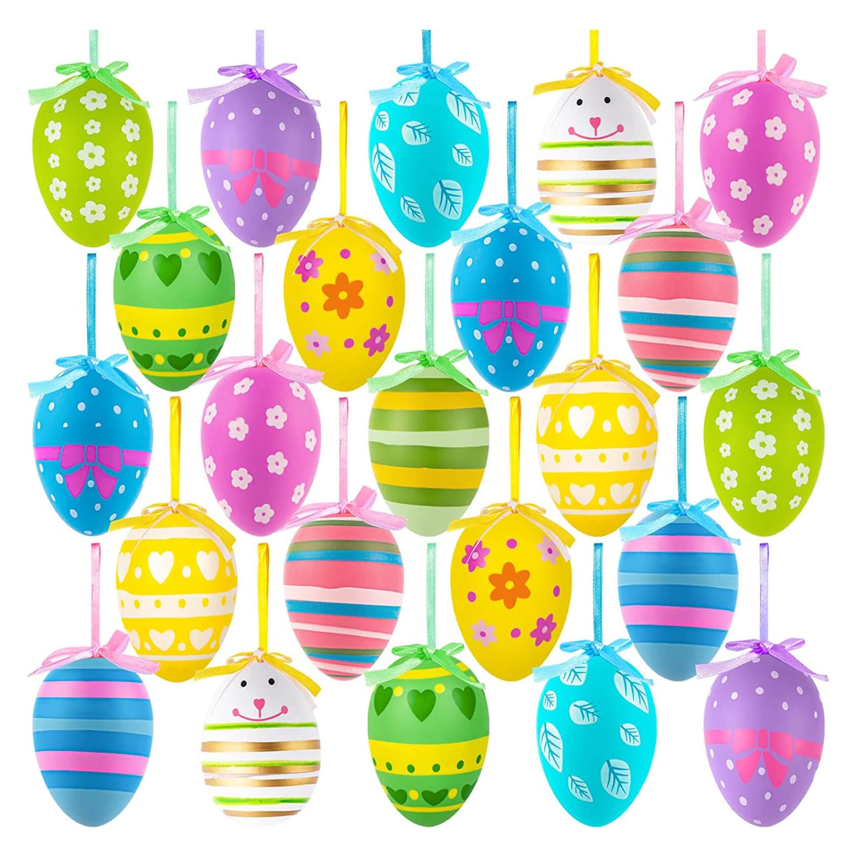 Décorations d'arbre de Pâques pour la maison oeufs multicolores suspendus de vacances