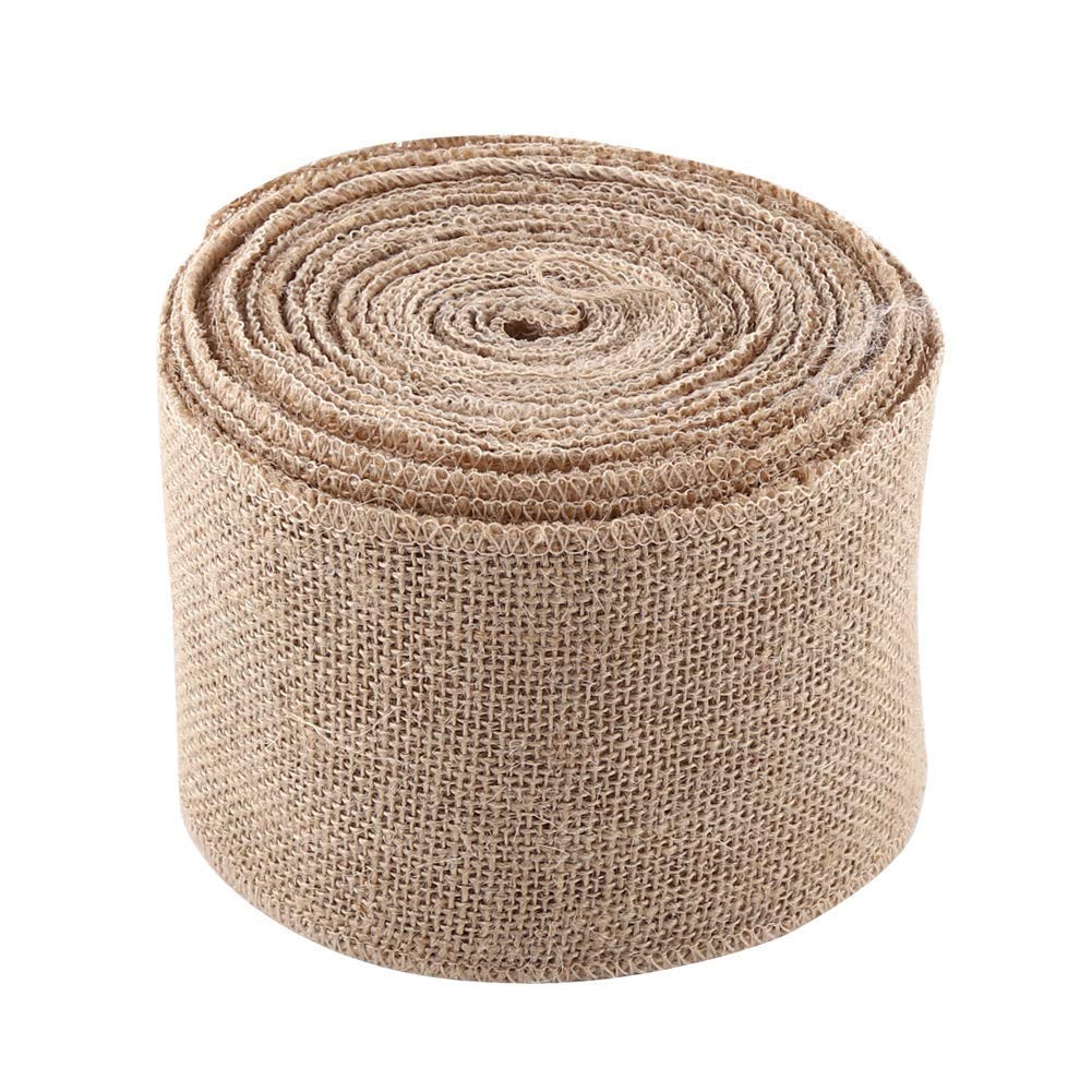 10M Hessian Burlap Woven Rustic Hessian Jute Burlap Fabric Ribbon Table Runner Wedding DecorationsParty Decoration for Parties (10CM) Handcraft Materials - Image 4