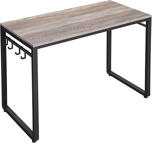 Miniatura 11 de VASAGLE ALINRU Escritorio de computadora Gris beige,Marrón rústico,https://www.amazon.com/dp/undefined