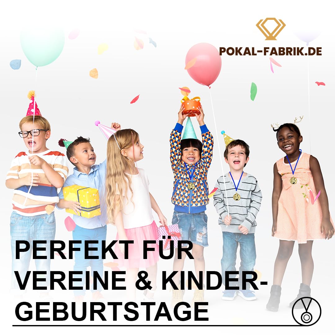 Fußball-Medaillen, Metall, Band nach Wahl | Personalisierter Orden mit optionaler Gravur/Wunschtext, für WM, Turniere, Vereine & Kindergeburtstag