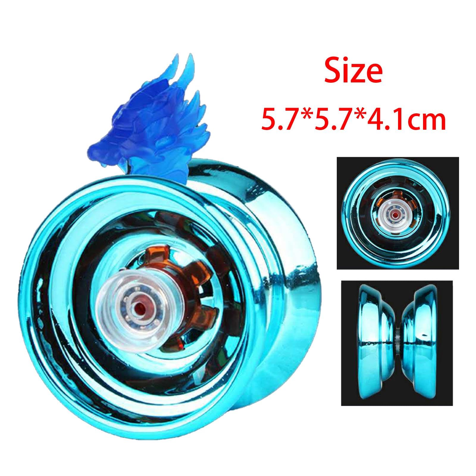 Juego de 10 cuerdas Yoyo profesionales accesorios truco básico para niños adultos azul, 2.25 x 2.25 x 1.6 pulgadas