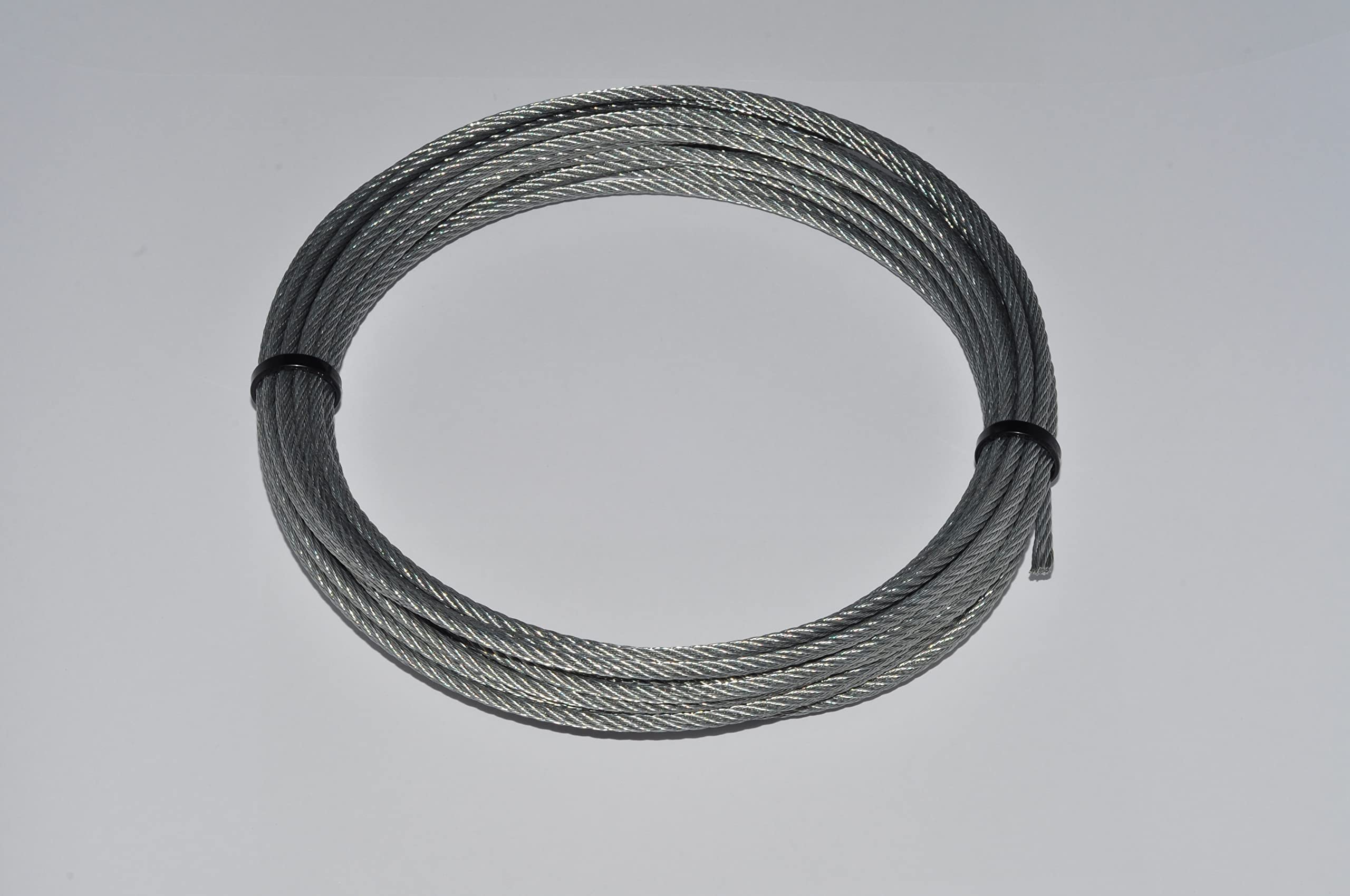 Cable de Acero galvanizado, diámetro 4 mm, trenzado de 6 x 7 (25 Mts)