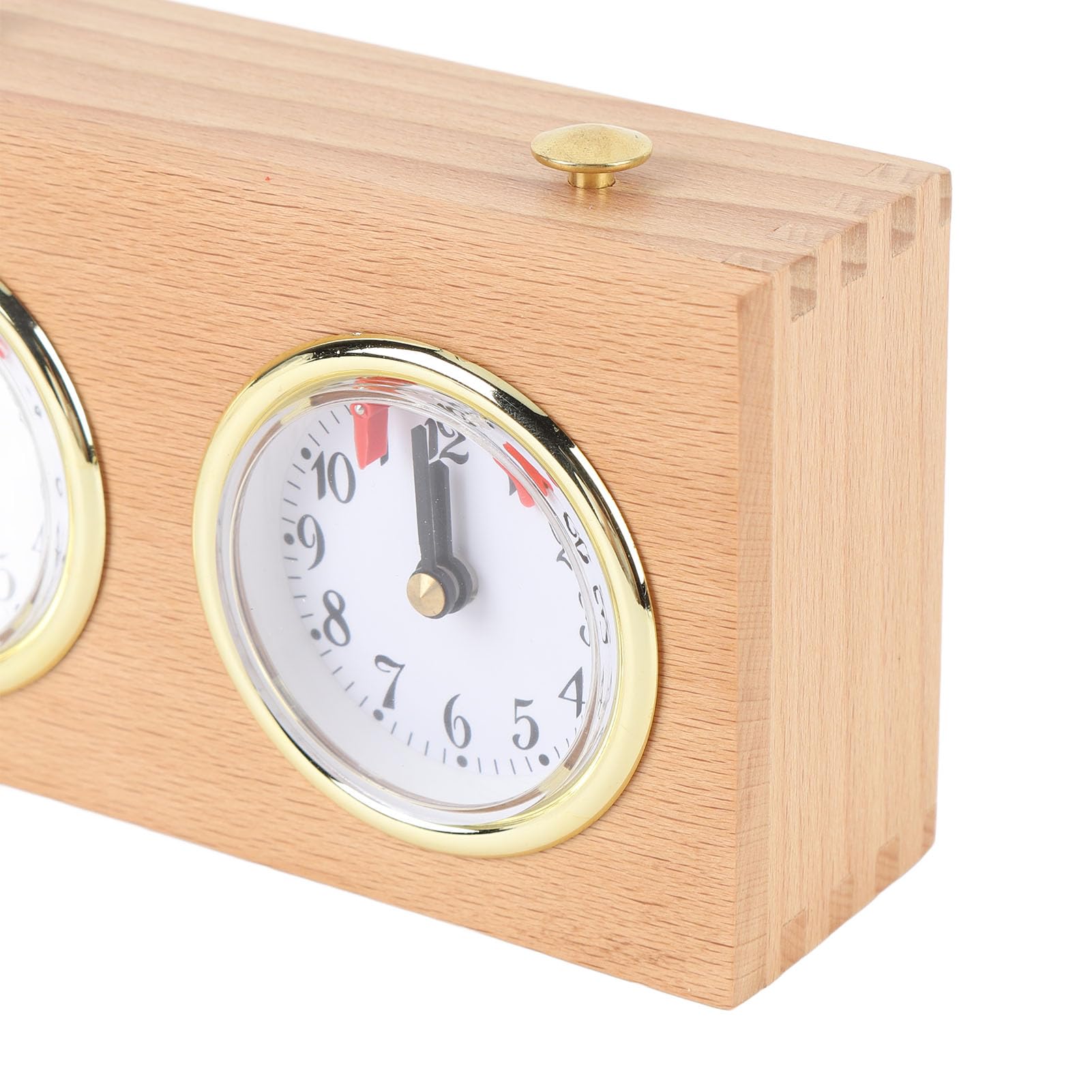 Orologio da Scacchi, Timer Analogico a Carica Meccanica Senza Batteria, Orologio da Scacchi Meccanico con Struttura in Legno di Pino per Cinesi Internazionali e Giochi da Tavolo Go