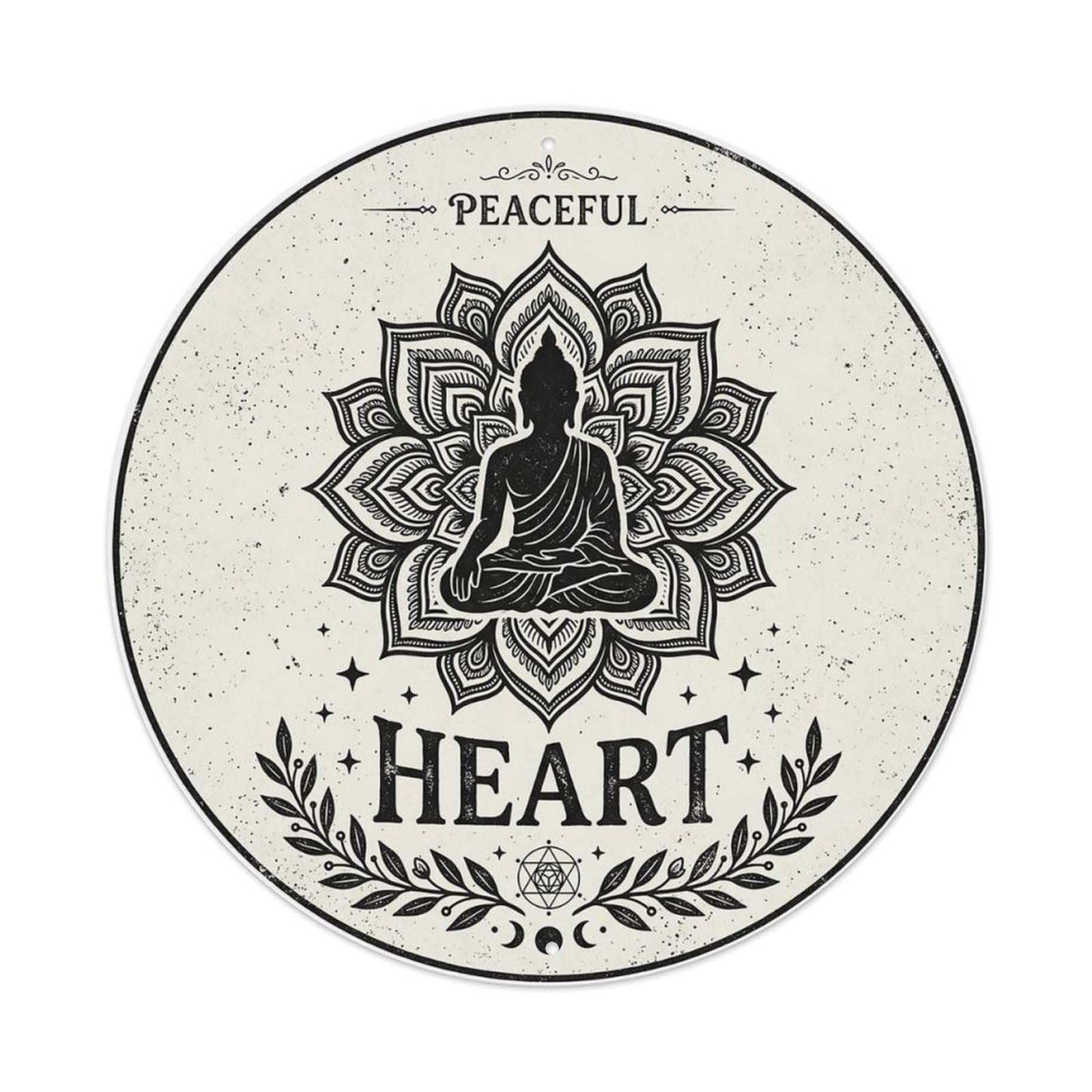 Zen Flower Meditation Den Tranquil Heart Metal Tin Sign