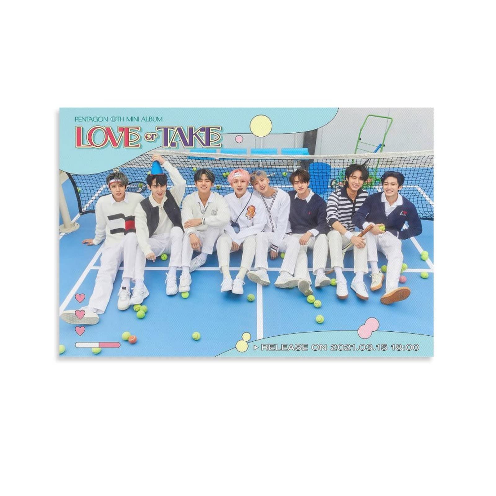 Star Boy Band Group Pentagon Kpop Love Or Take Teaser Cool Member Collection Hongseok Hui Jinho Kino Shinwon Wooseok Yeoone Yuto Merchandise Posters Aesthetics Home Office Wall Decor And Creative Pain