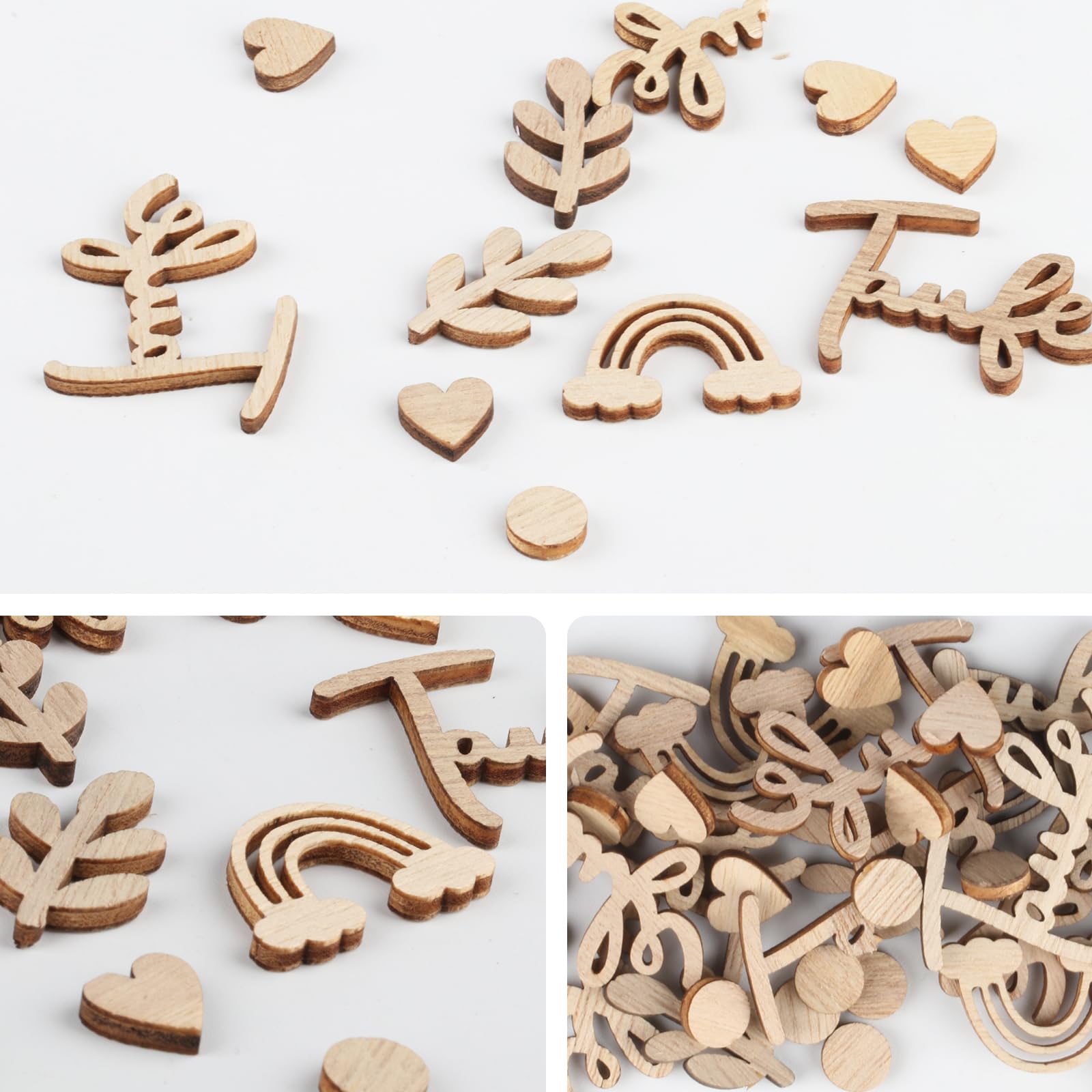 CORIANDOLI LEGNO COMUNIONE E BATTESIMO - 60 Pezzi Decorativi Per Feste - Foto 7