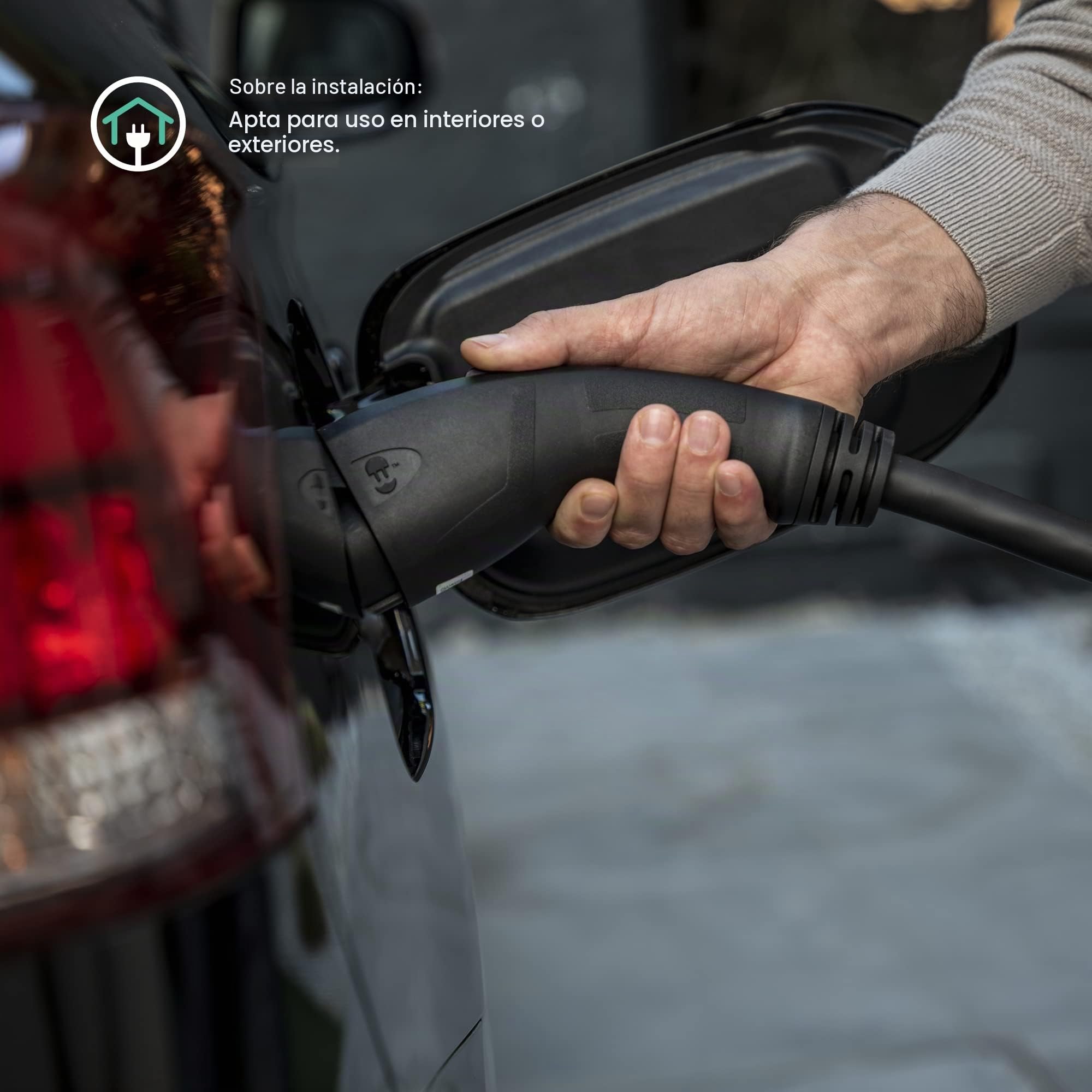Wallbox Cable de Carga para Coches eléctricos, Tipo 2 a Tipo 2: 22 kW de Potencia, 7 m de Longitud, Modo 3, protección IP44, CA monofásica y trifásica