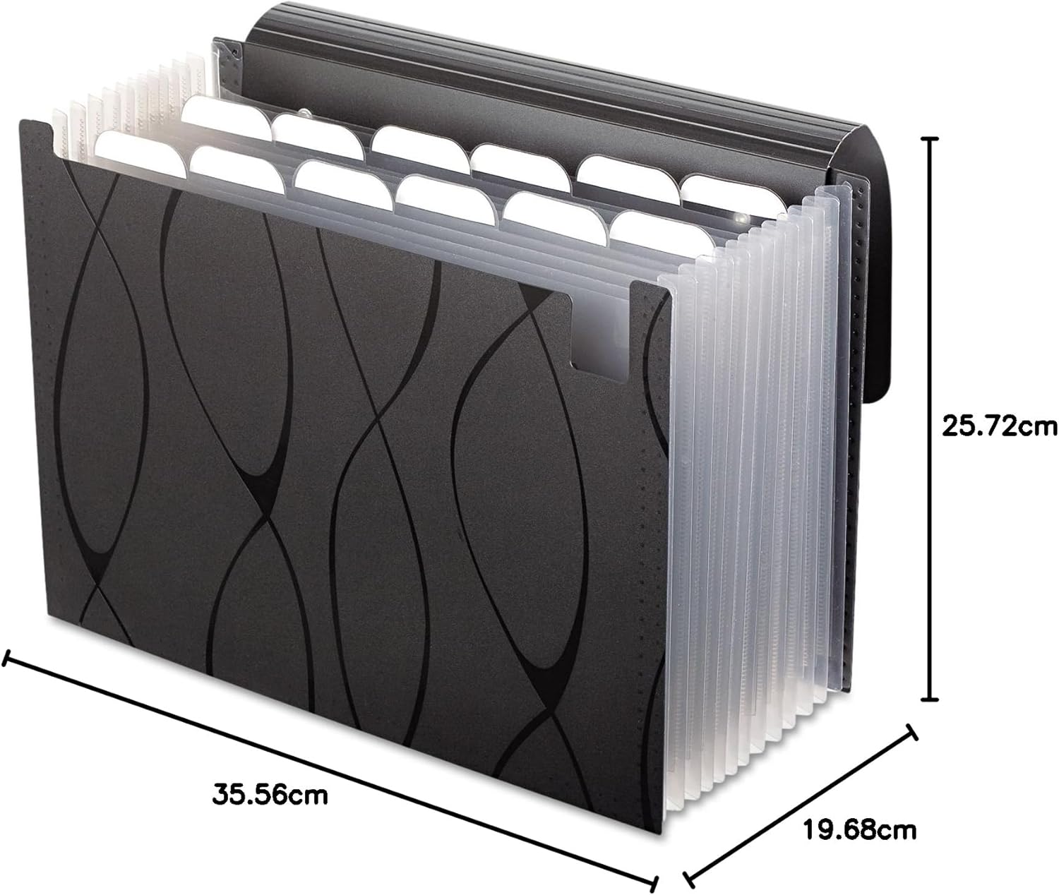 Pendaflex Sliding Cover Expanding File, 13 pockets, Letter Size, Black (2327)
