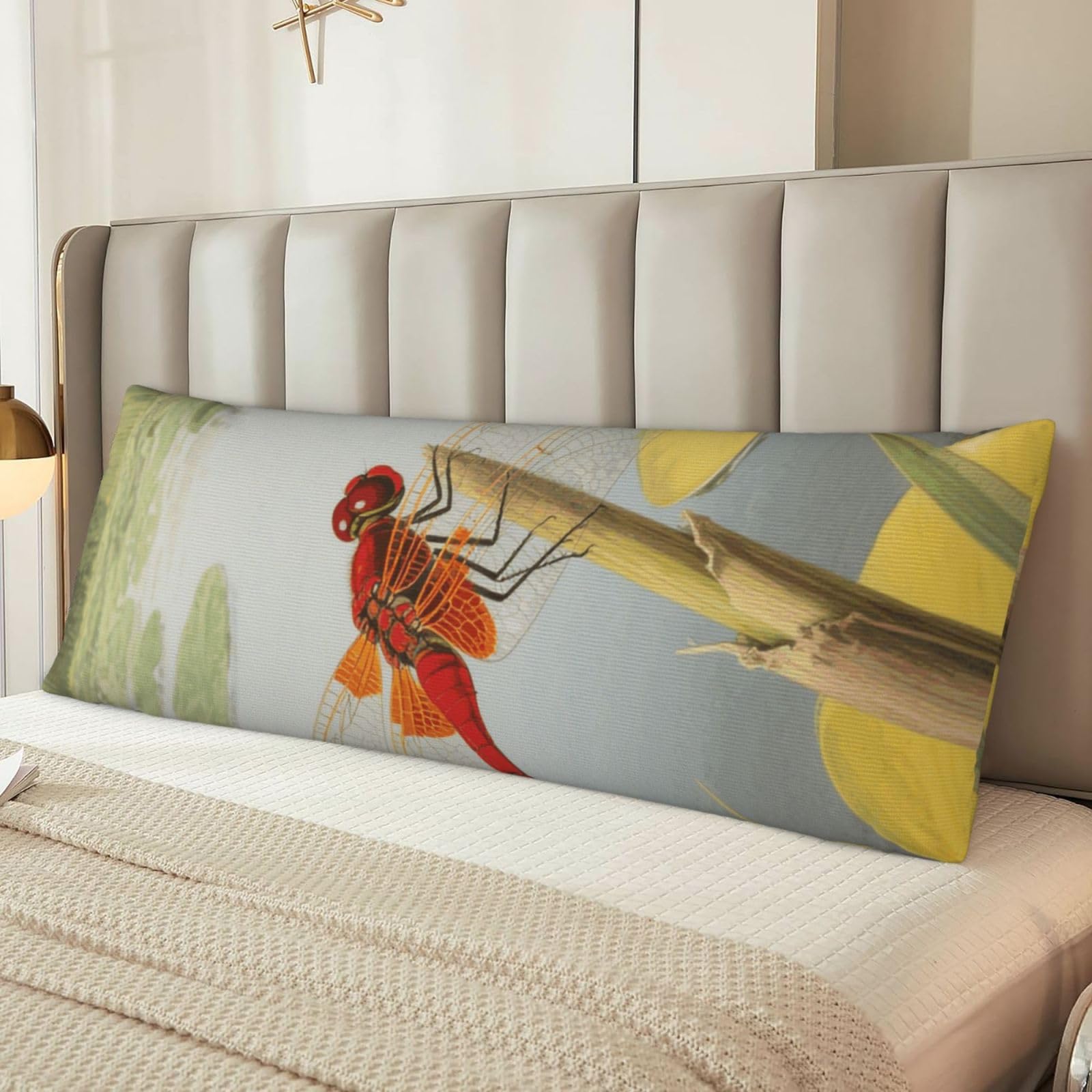 Dragonflies Body Pillow Cover with Hidden Zipper 54"X20",Ultra Soft Microfiber Long Pillow Case Decorative Bedding Pillowcase Cushion Cover Cases for Bedroom Couch Sofa,Home Gifts