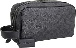 [COACH] [コーチ] バッグ メンズ セカンドバッグ クラッチバッグ アウトレット ブランド コーティングキャンバス チャコールブラック シグネチャー SML TRVL KT SIG CAR15QBMI5 [並行輸入品]