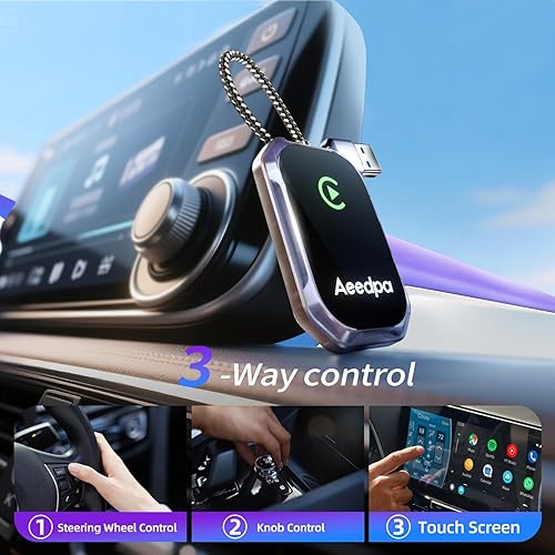 Miniatura 4 de Mini adaptador inalámbrico CarPlay para iPhone - Convertir con cable a inalámbrico  Bluetooth 5.3  Plug & Play  Sistemas de coche iOS 10+ (para