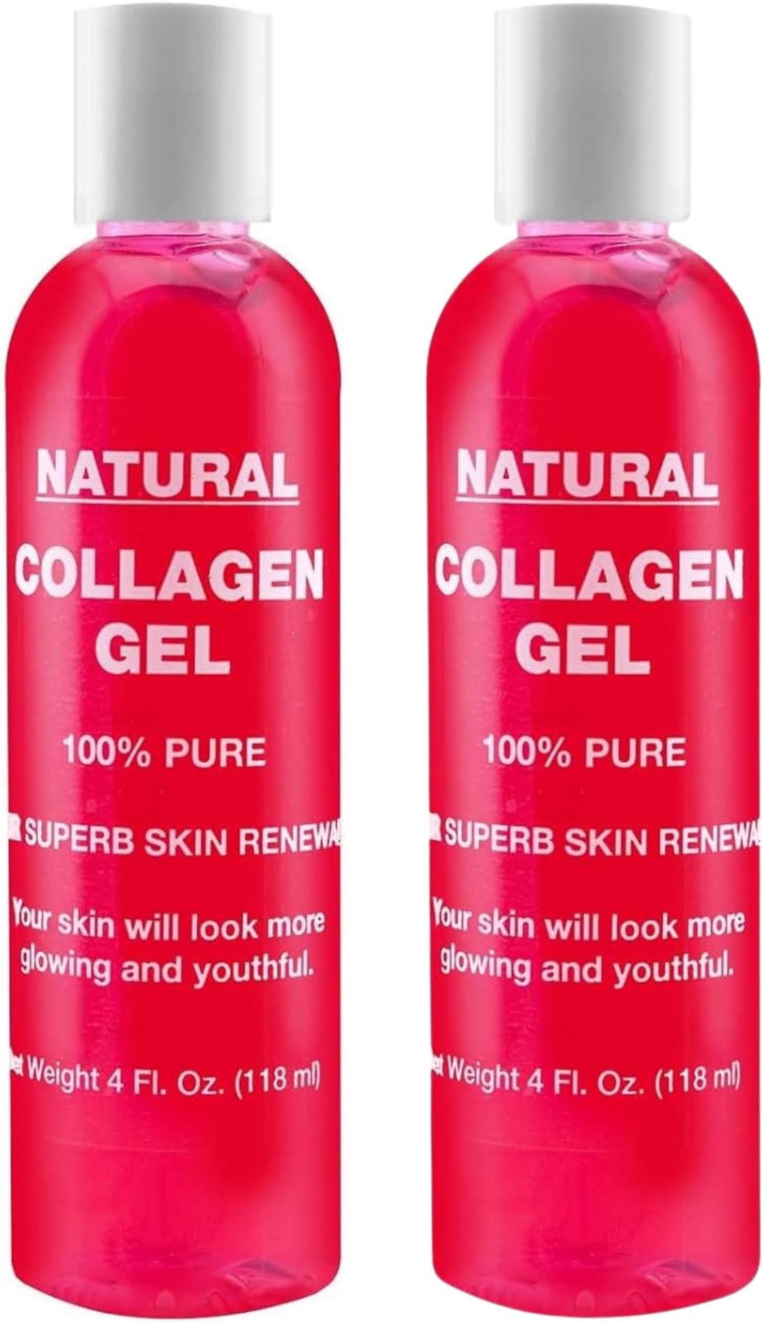 Cadie Facial Collagen Gel Moisturizer for Dry Skin, 4 Fl Oz, 2 Pack