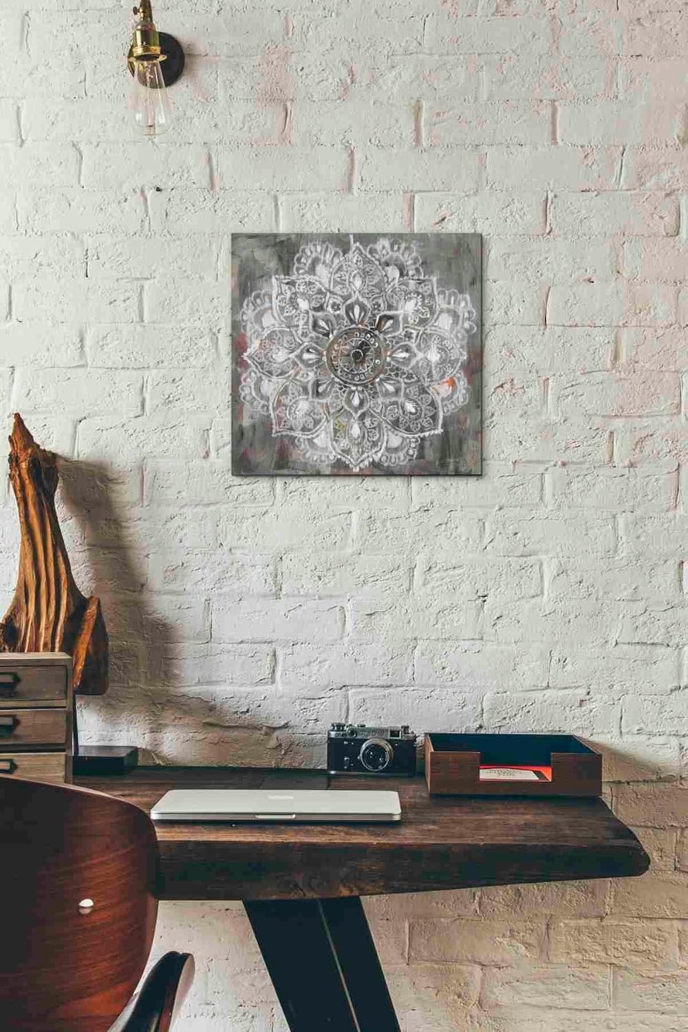Epic Graffiti 'Mandala In Neutral II' by Danhui Nai, Canvas Wall Art, 12"x12"
