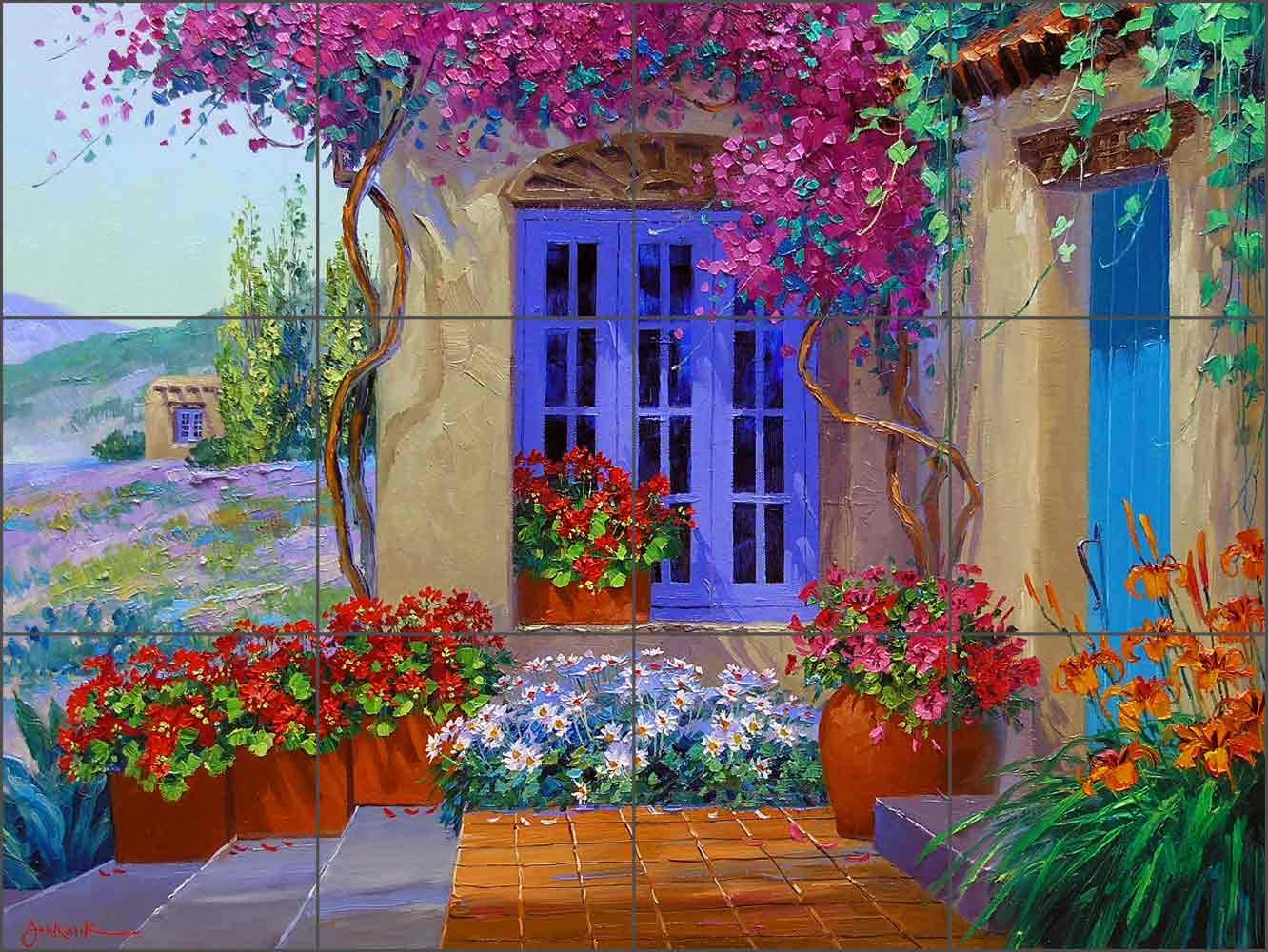 Southwest Tile Backsplash Santa Fe Surprise II by Mikki Senkarik