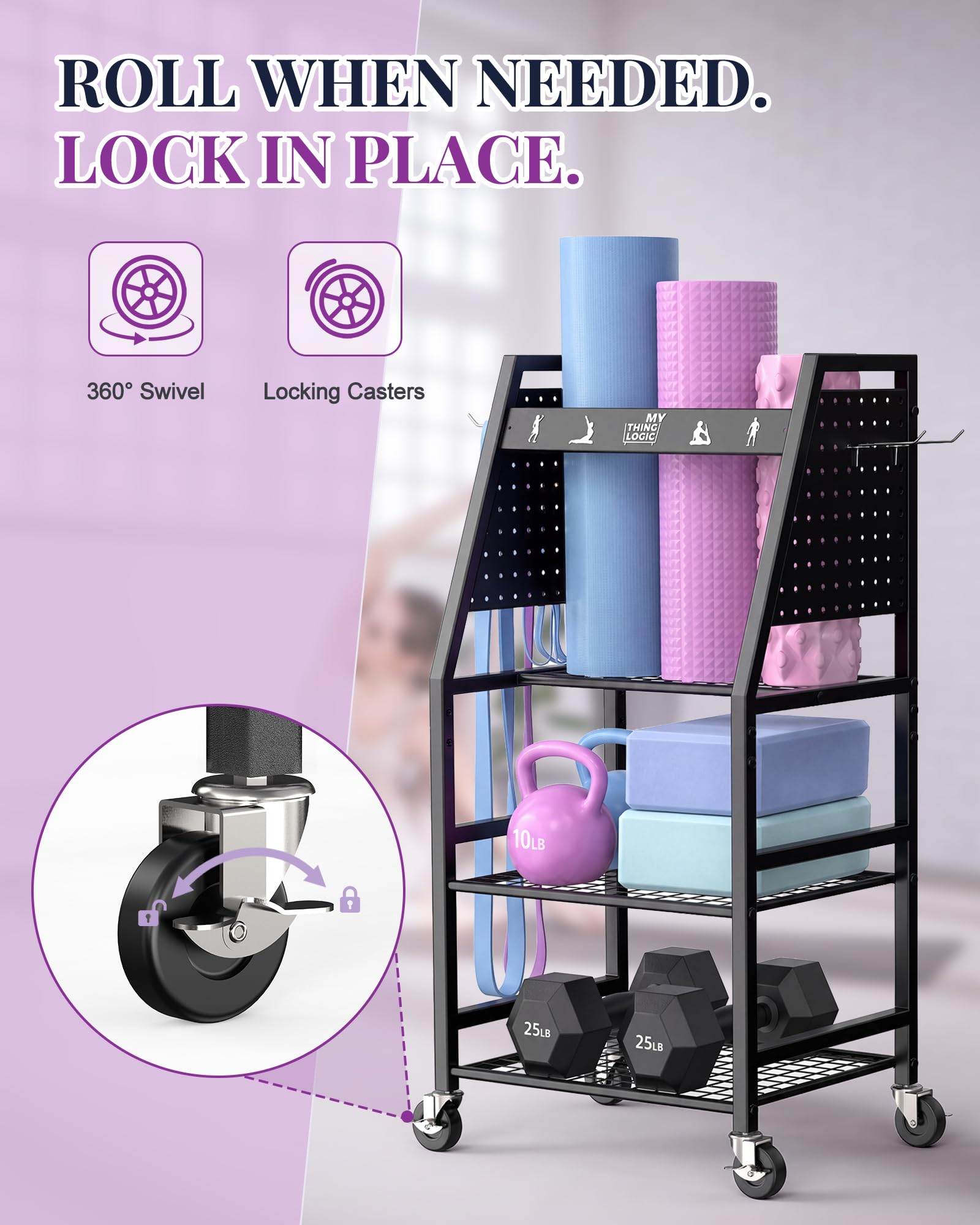 Home Gym Rack - Store Dumbbells & More -4