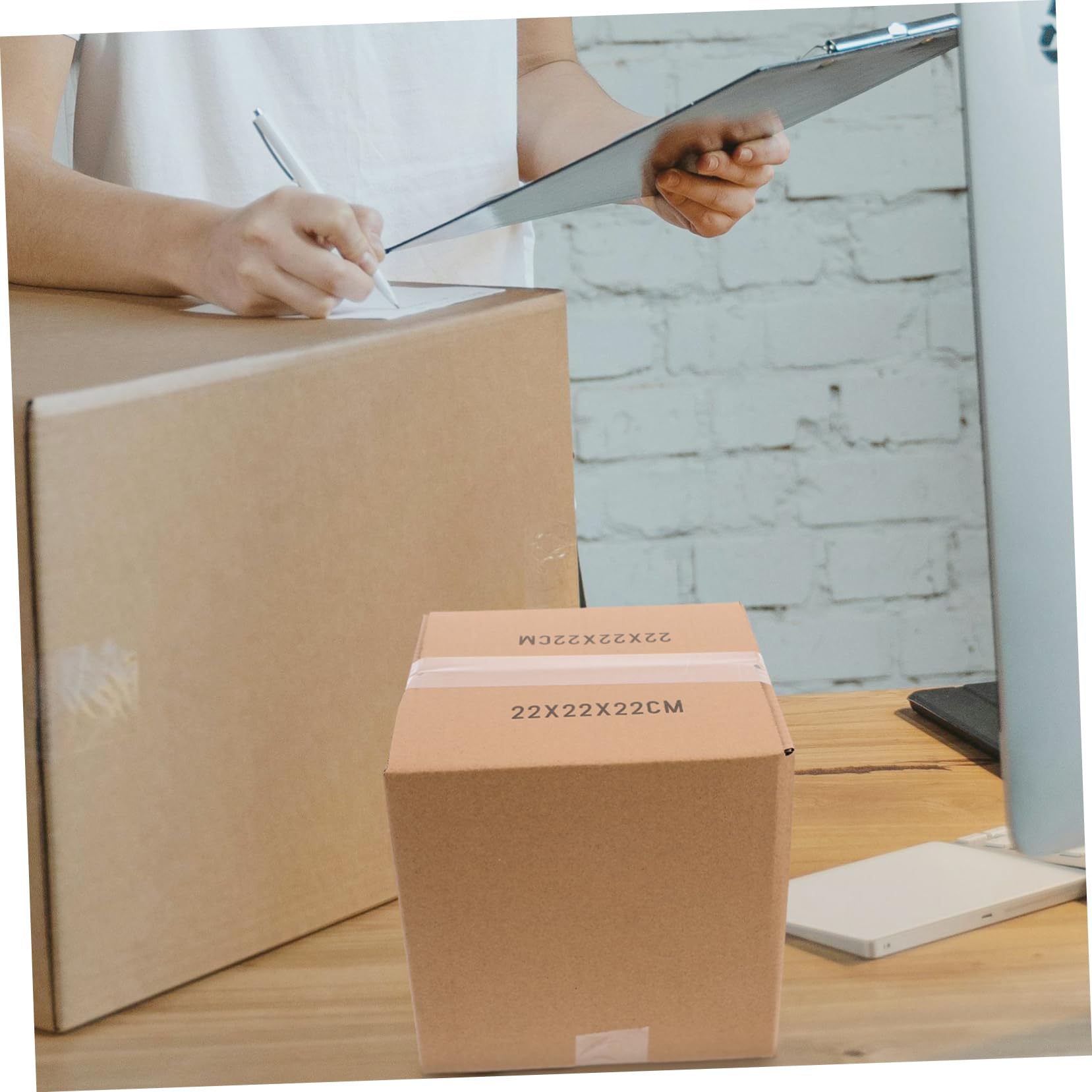 SHINEOFI 5pièces Cartons Emballage Carrés Moyens Boîtes Carton pour Déménagement et Expédition Résistantes et Pratiques