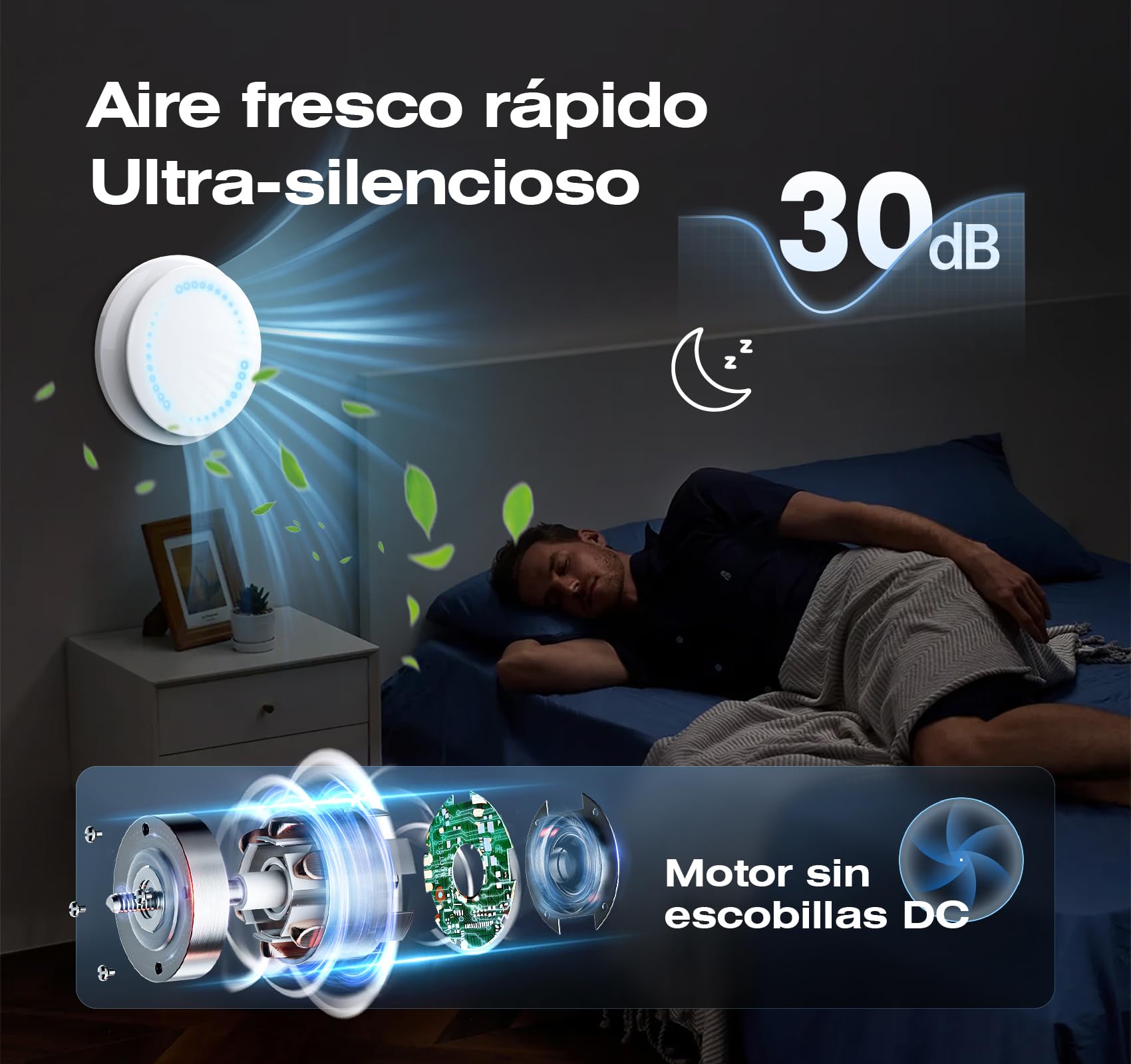 Extractor de Baño 150 mm Reversible, 6 Velocidades, Indicador Luminoso, Extractor de Aire con Mando a Distancia, Memoria Inteligente, IPX4, Silencioso Ventilador Baño WC Garaje Sótano