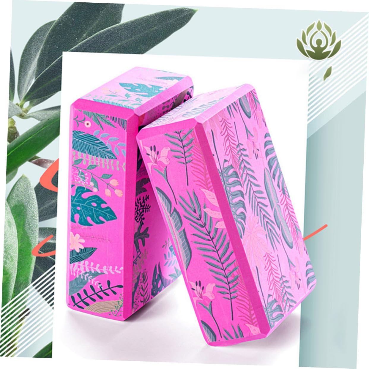 Ladrillos de Yoga Rectangulares de Eva Cómodos Soporte Articular, 2 Piezas para Principiantes en Yoga y Herramientas Auxiliares de Baile para Ejercicios Varios estilos